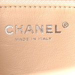 Shiny Lambskin Quilted Medium Camera Case Beige