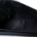 Denim Tweed Patchwork Jumbo Single Flap Blue
