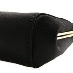 Satin Small Marlene Chain Clutch Black