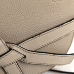 Grained Calfskin Mini Gate Crossbody Bag Light Oat