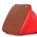 Taurillon Clemence Casaque Picotin Lock 22 MM Gold Rouge De Coeur