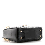 Patent Cannage Mini Lady Dior Black