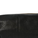 Shiny Grained Calfskin Macrocannage Medium D-Journey Bag Black