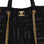 Denim Quilted Denim Mood Maxi Shopping Bag Black Multicolor