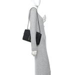 Pebbled Calfskin Small Dionysus Shoulder Bag Black
