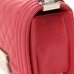 Caviar Quilted Small Boy Flap Red