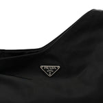 Tessuto Nylon Saffiano Flat Messenger Bag Black