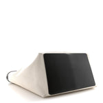 Canvas Mix Nappa Intrecciato Medium Flip Flap Tote Natural Fondant