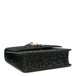 Coarse Glitter Pearl Varenne Shoulder Bag Black
