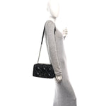 Calfskin Macrocannage Large Caro Bag Black