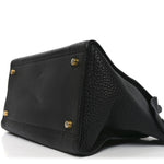 Bullhide Calfskin Medium Ring Bag Black