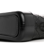 Aged Calfskin Quilted Small Gabrielle Hobo Black