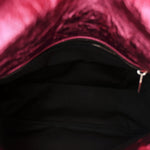 Metallized Crushed Calfskin Quilted Small Monaco Shoulder Bag Pink