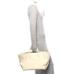 Pebbled Calfskin Medium Amelia Tote Ivory