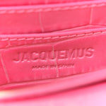 Calfskin Crocodile Embossed La Ceinture Bello Double Tour Belt Bag Pink