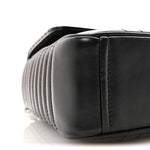 Soft Calfskin Impunture Diagramme Large Chain Flap Shoulder Bag Black
