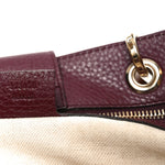 Pebbled Calfskin Large Bamboo Shopper Tote Burgundy