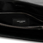 Calfskin Y Quilted Monogram Medium Loulou Chain Satchel Black
