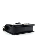 Goatskin Quilted Patent New Medium Duo Boy Flap Black