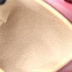 GG Supreme Monogram Textured Dollar Calfskin Web Super Mini Ophidia Top Handle Bowler Bag Rosso Ancora