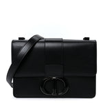 Box Calfskin 30 Montaigne Flap Bag Black