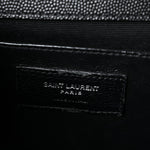 Grain De Poudre Textured Mixed Matelasse Triquilt Medium Monogram Satchel Black