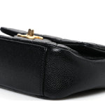 Caviar Quilted Mini Chain Soul Flap Black