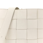 Lambskin Maxi Intrecciato Cassette Messenger Chalk