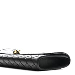 Nappa Intrecciato Long Andiamo Top Handle Clutch Black