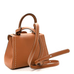 Grained Rodeo Calfskin Surpique Mini Brillant Satchel Vegetal Ivory
