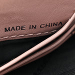 Signature Grain Calfskin Check Embossed Peyton Crossbody Clutch Bag Pale Orchid
