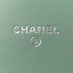 Caviar Quilted Boy Phone Holder Wallet On Chain Green