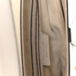 Grained Calfskin Saddle Bag White