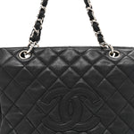 Caviar Quilted Petit Timeless Tote PTT Black