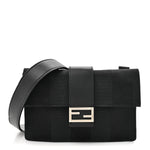Recycled Nylon Vitello Grace Light Pequin Baguette Belt Pouch Black