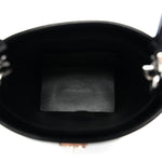 Box Calfskin Shark Lock Bucket Bag Black
