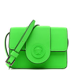 Calfskin Rubber Medusa Shoulder Bag Lime