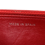 Glazed Calfskin Quilted Reissue Wallet On Chain WOC Red