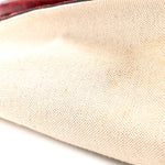 Canvas Crocodile Embossed Bi-Color Mini Luggage Beige Red