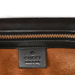GG Supreme Monogram Calfskin Medium Padlock Shoulder Bag Beige Black Cuir