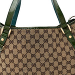 Monogram Patent Medium Abbey Shoulder Bag Blue