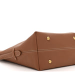 Grained Calfskin Low Key Hobo MM Cognac