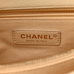 Caviar Quilted Small Coco Handle Flap White