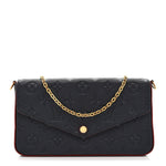 Empreinte Pochette Felicie Chain Wallet Marine Rouge