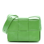 Paper Calfskin Maxi Intreccio Extra Mini Cassette Crossbody Bag Parakeet