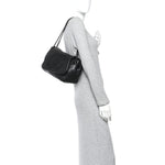 Lambskin Studded Accordion CC Flap Black
