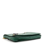 Calfskin Trophe Twist Pocket Shoulder Bag Emerald