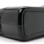 Tweed Calfskin Quilted Medium Gabrielle Hobo Black