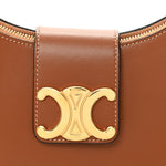 Smooth Calfskin Medium Strap Ava Triomphe Shoulder Bag Tan