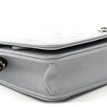 Caviar Quilted Boy Wallet On Chain WOC Grey